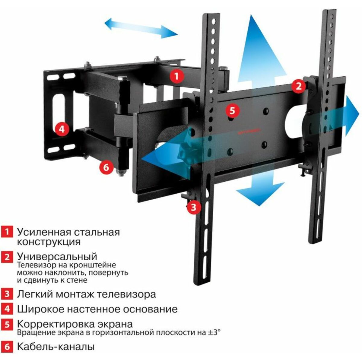 Кронштейн настенный Arm Media PT-16 (Цвет: Black)