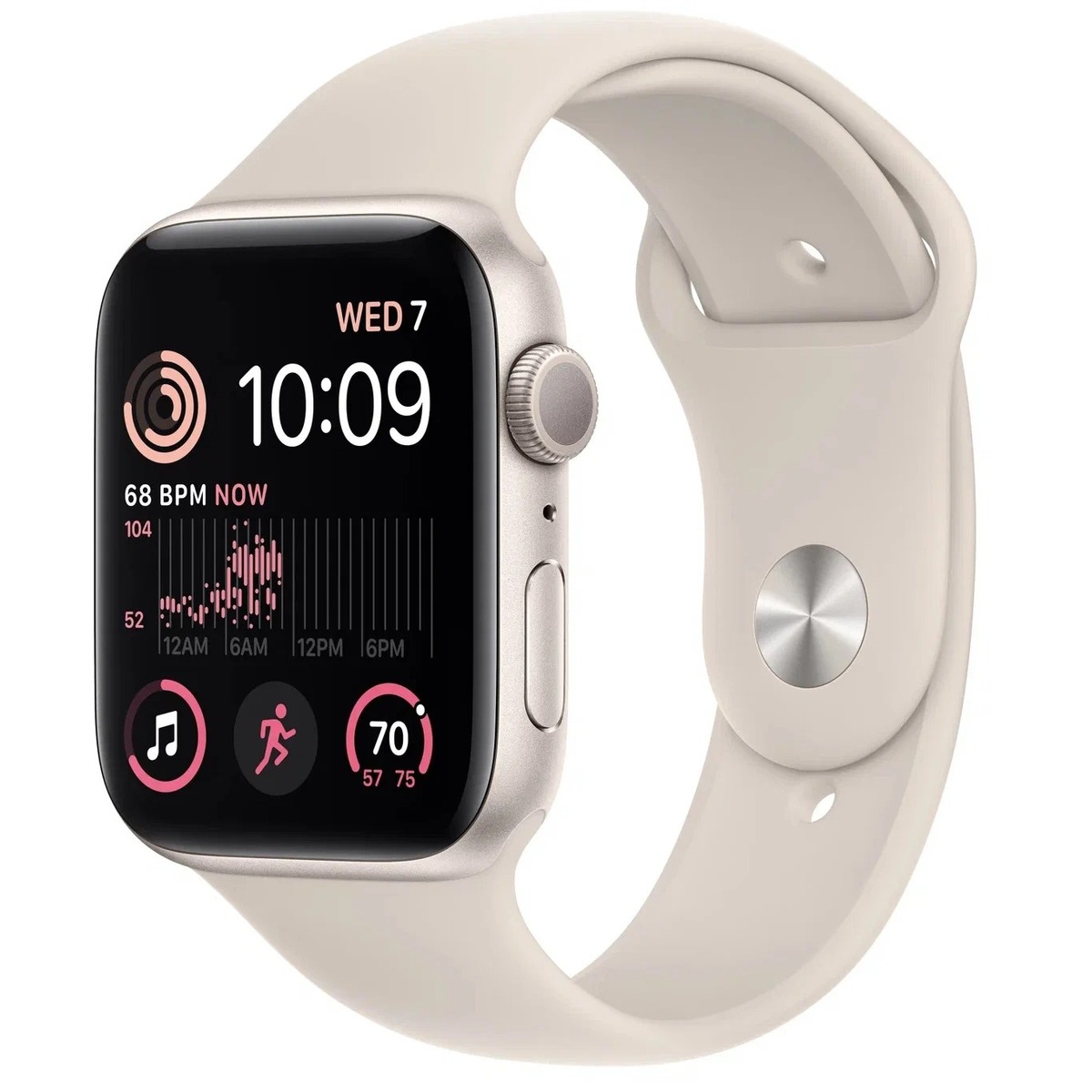 Умные часы Apple Watch SE (2022) 40mm Aluminium Case with Sport Band M / L (Цвет: Starlight)