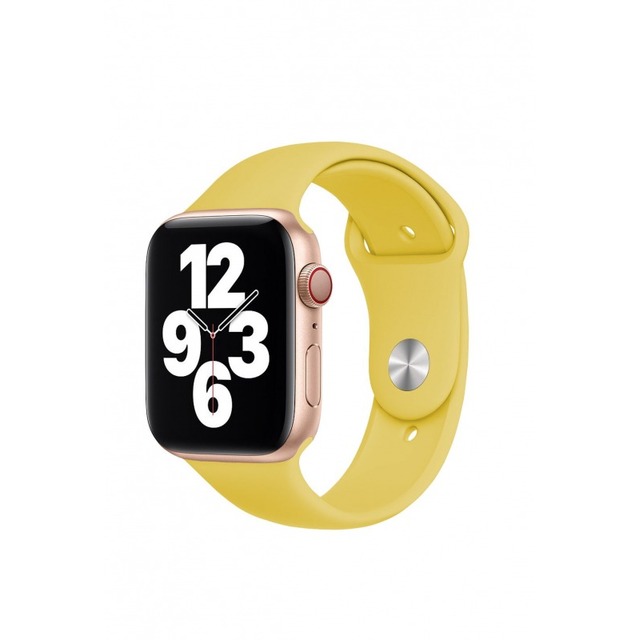 Ремешок силиконовый VLP Silicone Band Soft Touch для Apple Watch 38/40 mm (Цвет: Yellow)