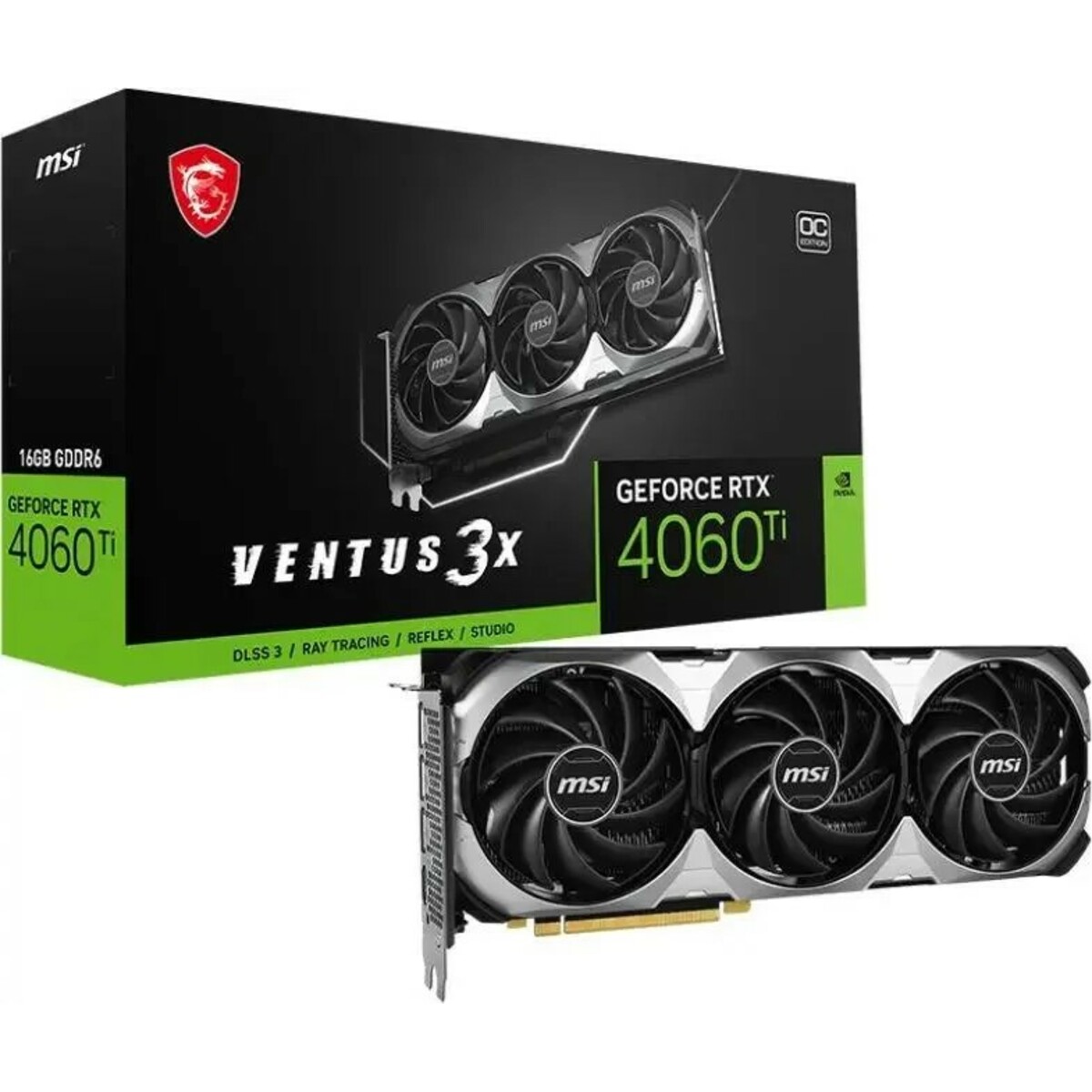 Видеокарта MSI GeForce RTX 4060 Ti VENTUS 3X 16G OC