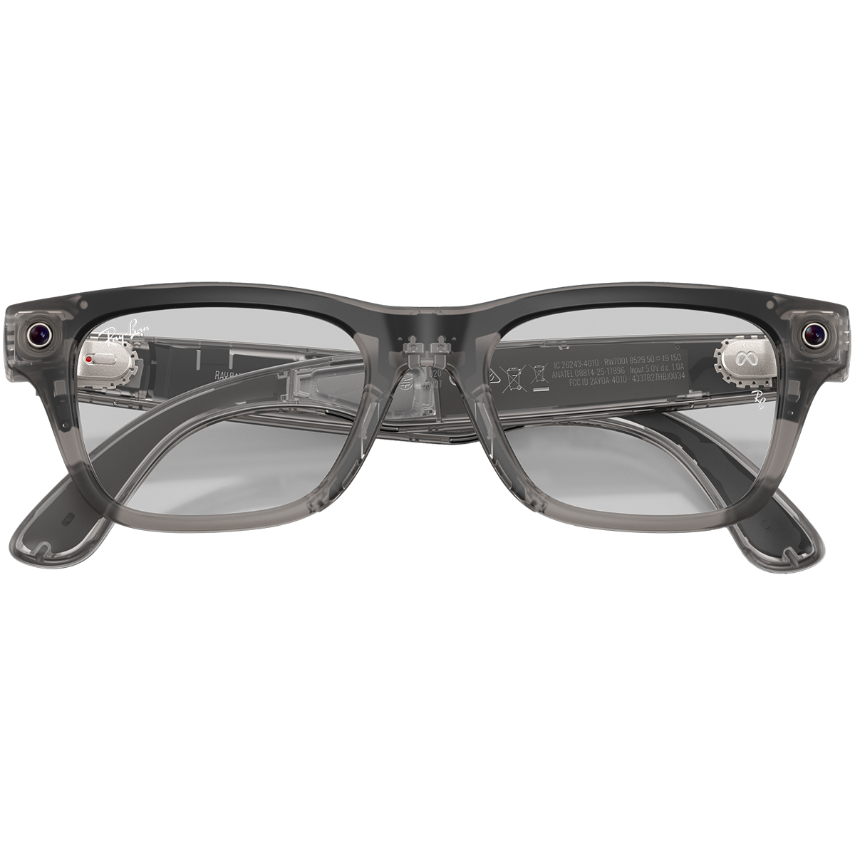 Умные очки Ray-Ban Meta Blayzer Optics RW7001 (Gen 2) (Цвет: Matte Transparent Ice Grey/Clear)