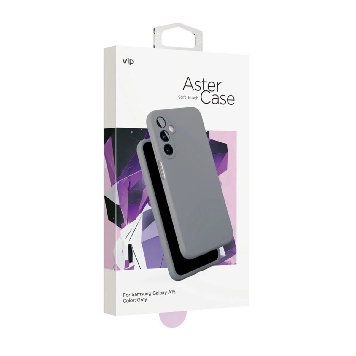 Чехол-накладка VLP Aster Сase для смартфона Samsung Galaxy A15 (Цвет: Grey)