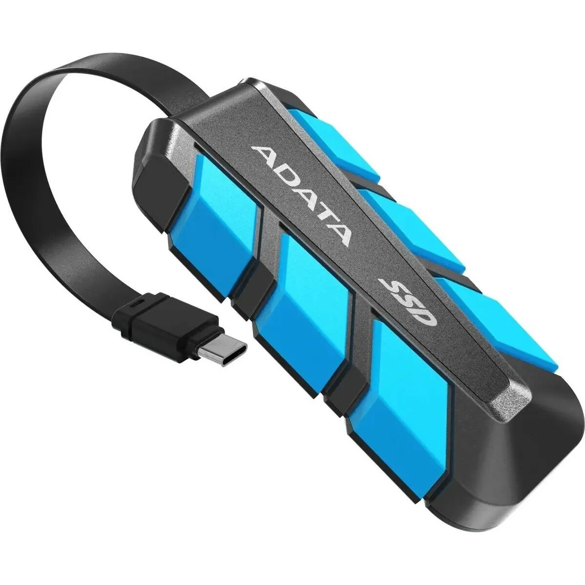 Накопитель SSD A-Data USB3.2 Gen2 500Gb SC740-500G-CBU (Цвет: Blue) 