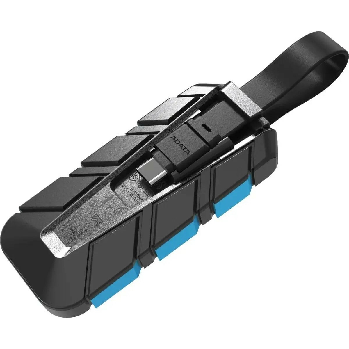 Накопитель SSD A-Data USB3.2 Gen2 500Gb SC740-500G-CBU (Цвет: Blue) 