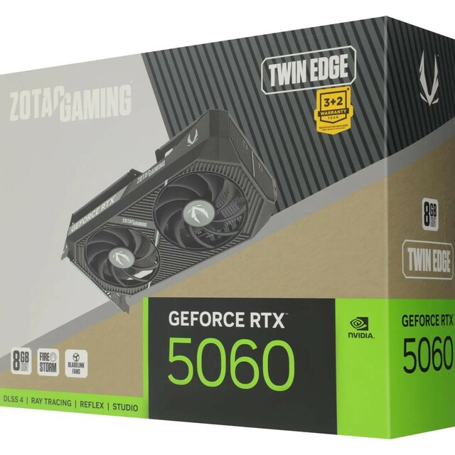Видеокарта Zotac GeForce RTX 5060 TWIN EDGE 8Gb (ZT-B50600E-10M)
