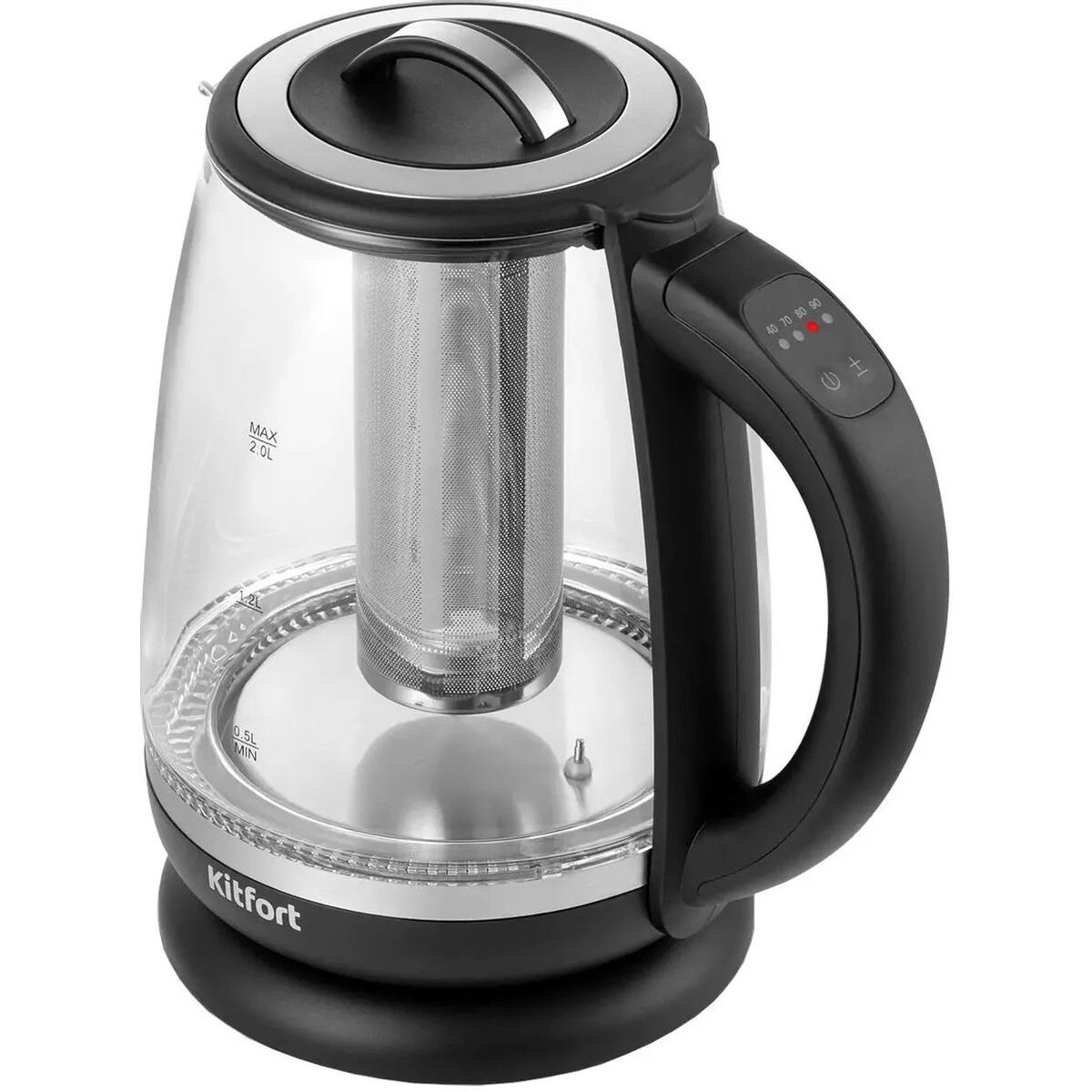 Чайник электрический Kitfort КТ-6145 (Цвет: Black/Silver)