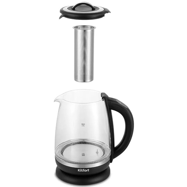 Чайник электрический Kitfort КТ-6145 (Цвет: Black / Silver)