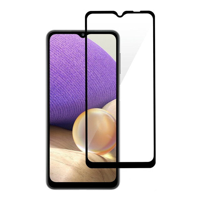 Защитное стекло 3D Full Glue Tempered для смартфона Samsung Galaxy A03S, черный