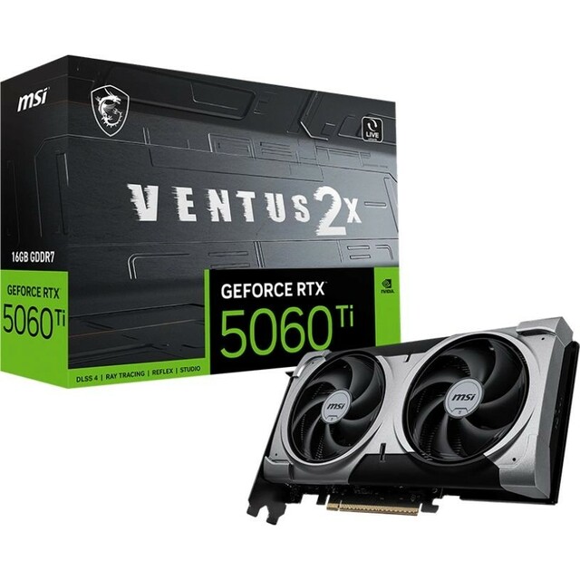 Видеокарта MSI GeForce RTX 5060 Ti 16G VENTUS 2X PLUS
