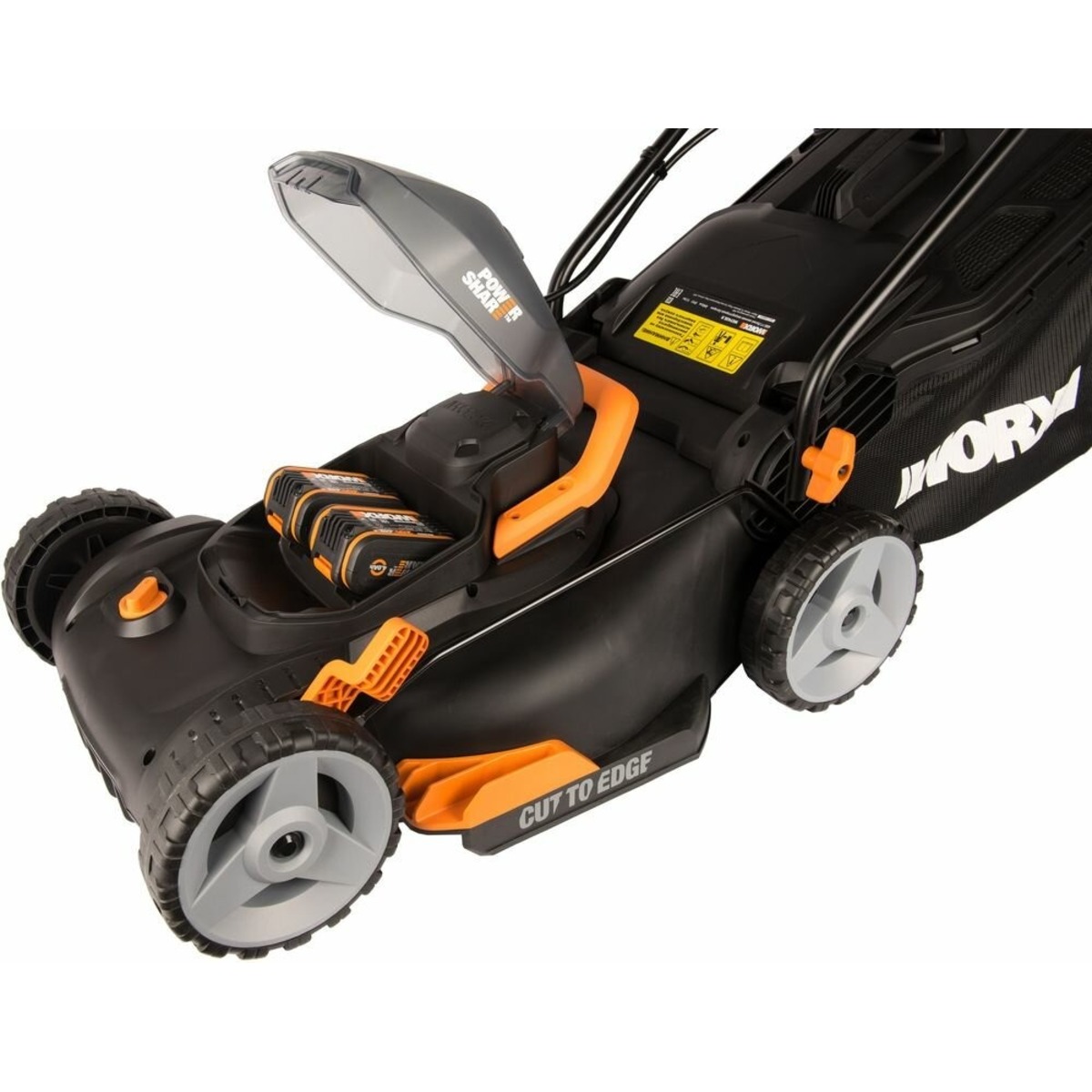 Газонокосилка аккумуляторная WORX WG743E (Цвет: Black/Orange)