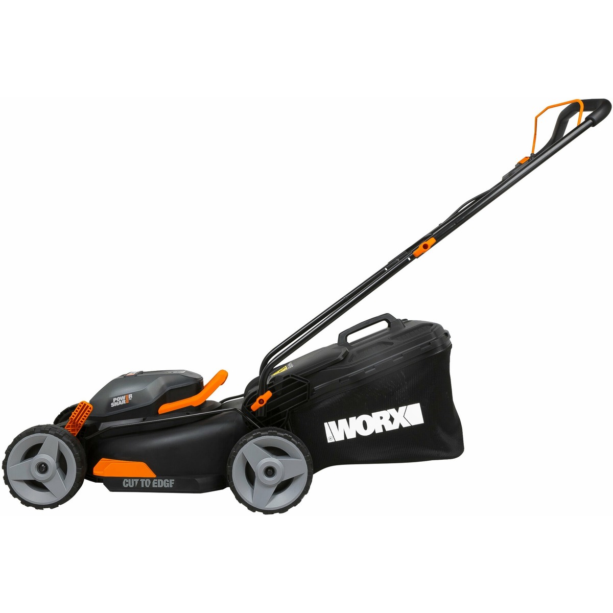 Газонокосилка аккумуляторная WORX WG743E (Цвет: Black/Orange)