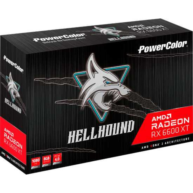 Видеокарта PowerColor Radeon RX 6600 XT Hellhound 8Gb (AXRX 6600XT 8GBD6-3DHL/OC)