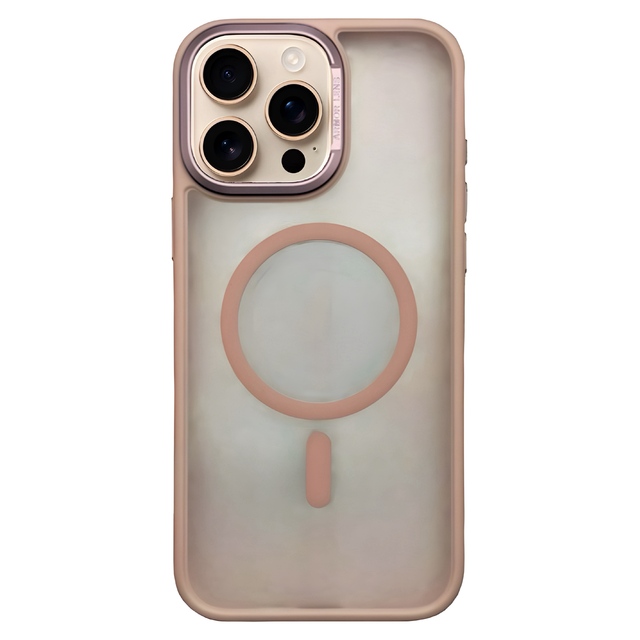 Чехол-накладка Comma Joy Elegant Magnetic Anti-Shock Case для iPhone 16 Pro (Цвет: Pink)