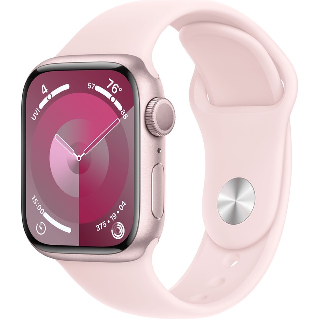 Apple Watch Series 9 41mm Aluminum Case with Sport Band S / M (Цвет: Pink / Light Pink) 