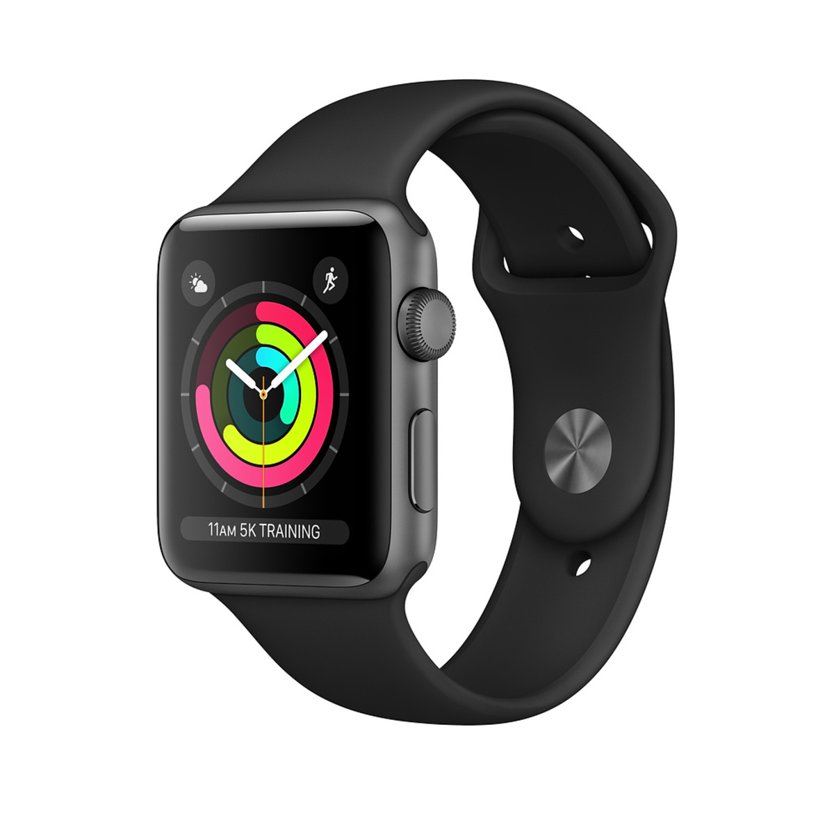 Умные часы Apple Watch Series 3 42mm Aluminum Case with Sport Band MTF32RU/A (Цвет: Space Gray/Black)