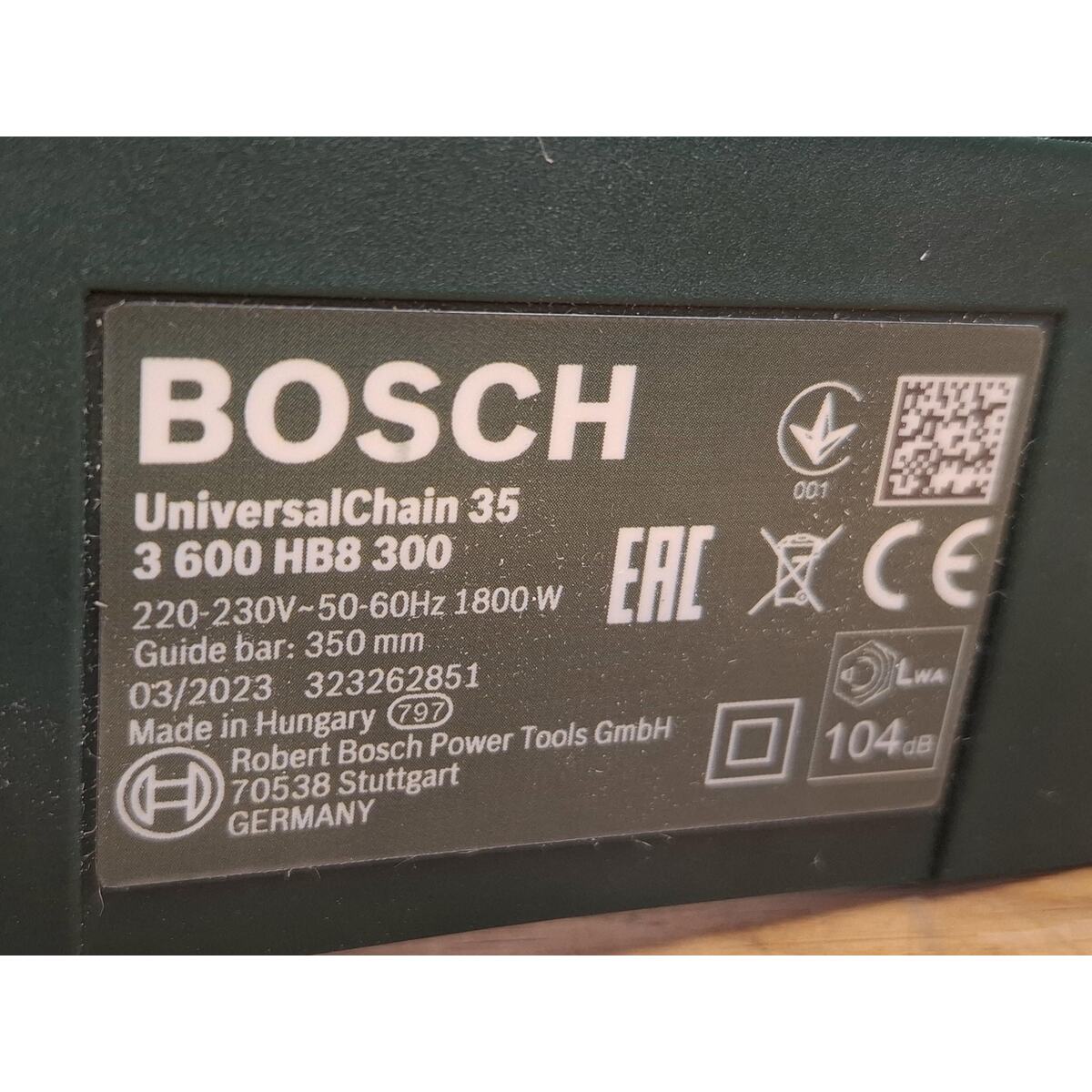 Электрическая цепная пила Bosch UniversalChain 35 (Цвет: Green)