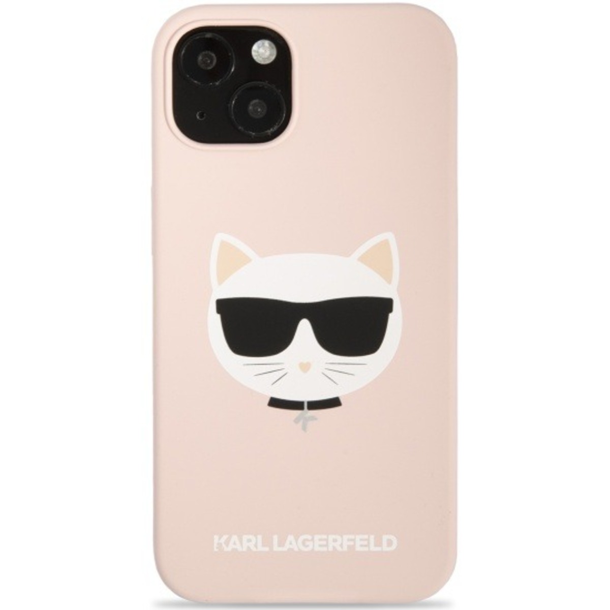 Чехол-накладка Karl Lagerfeld Liquid Silicone Case Choupette Head для смартфона Apple iPhone 13 (Цвет: Light Rose)