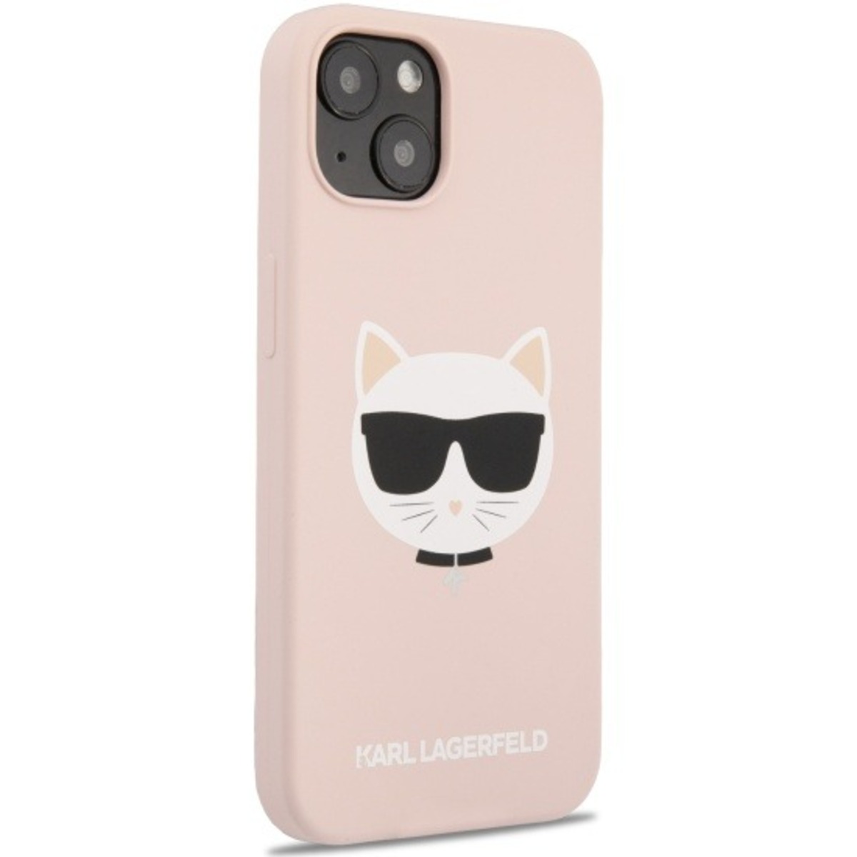 Чехол-накладка Karl Lagerfeld Liquid Silicone Case Choupette Head для смартфона Apple iPhone 13 (Цвет: Light Rose)