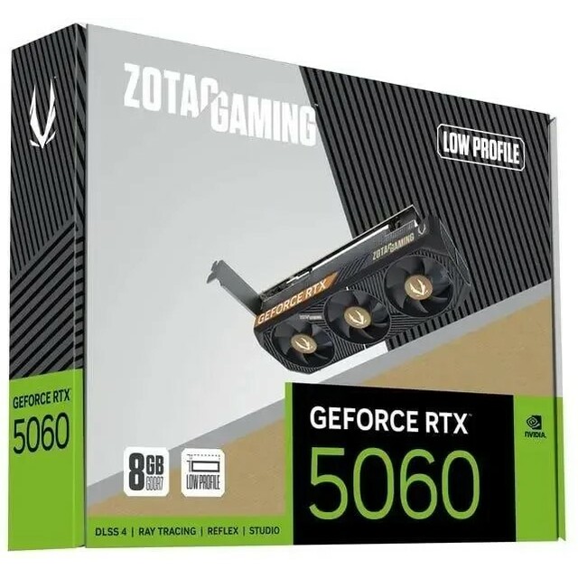 Видеокарта Zotac GeForce RTX 5060 LOW PROFILE 8Gb (ZT-B50600L-10L)