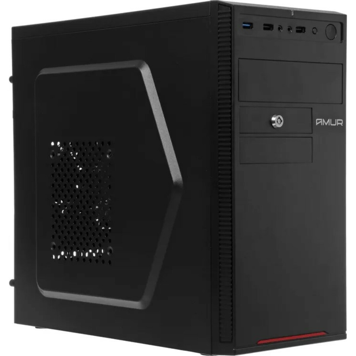 ПК Amur Нарвал B7I21 (Core i3 12100 3.3Ghz/16Gb DDR5/SSD256Gb/Intel UHD Graphics 730/FreeDOS/black)