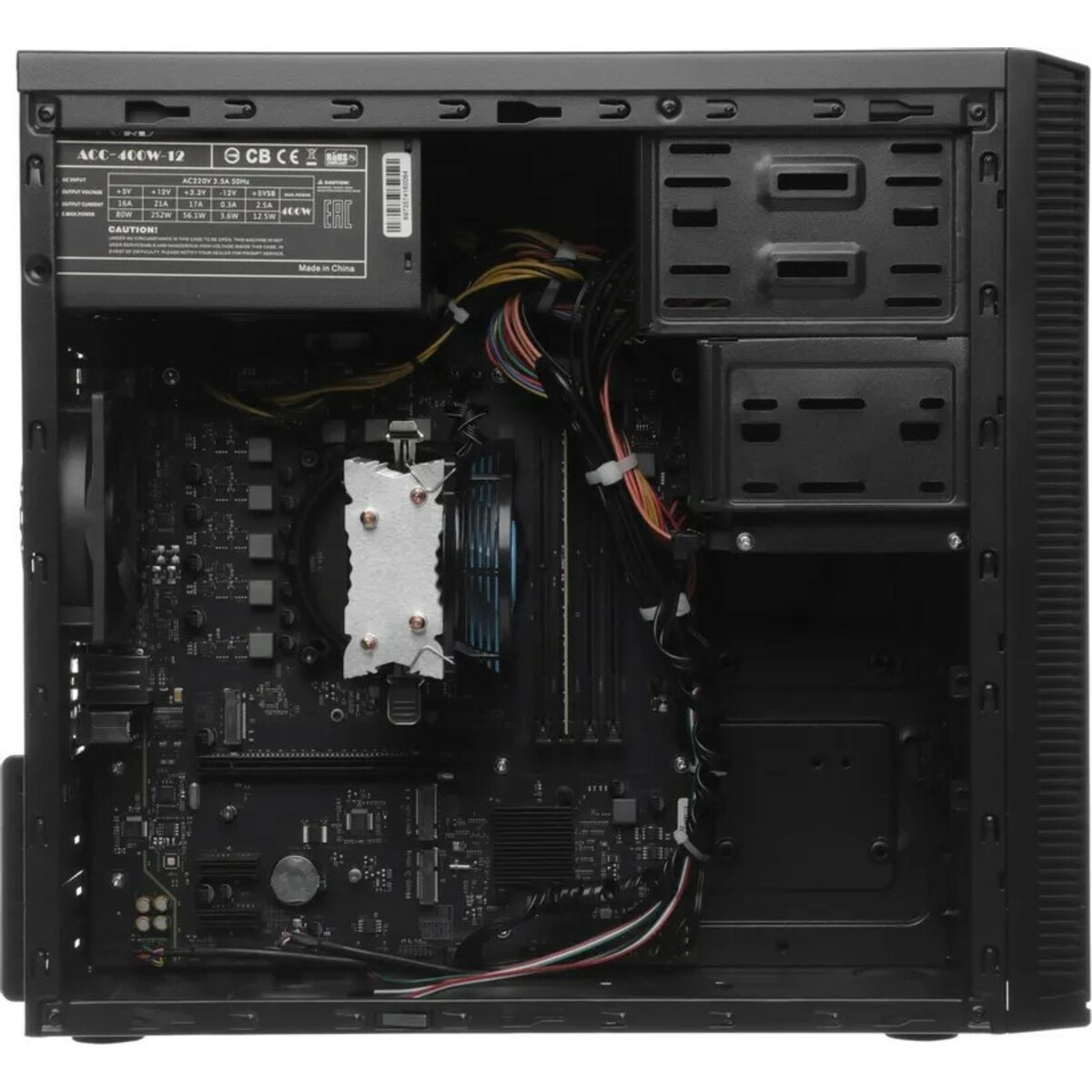 ПК Amur Нарвал B7I21 (Core i3 12100 3.3Ghz/16Gb DDR5/SSD256Gb/Intel UHD Graphics 730/FreeDOS/black)