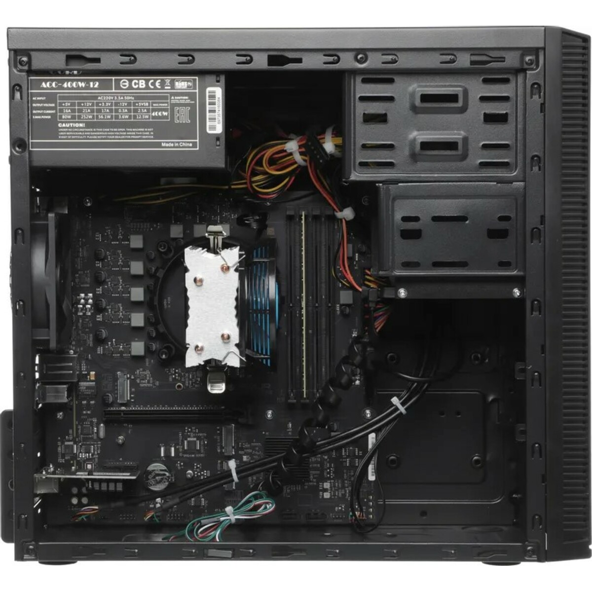 ПК Amur Нарвал B7I21 (Core i3 12100 3.3Ghz/16Gb DDR5/SSD512Gb/Intel UHD Graphics 730/FreeDOS/black) 