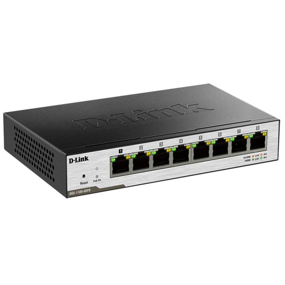 Коммутатор настраиваемый D-Link DGS-1100-08PD