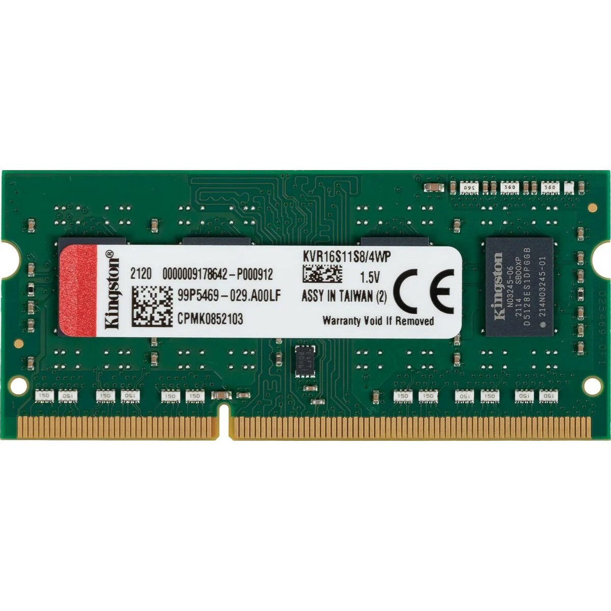 Память DDR3 4Gb 1600Mhz Kingston KVR16S11S8/4WP