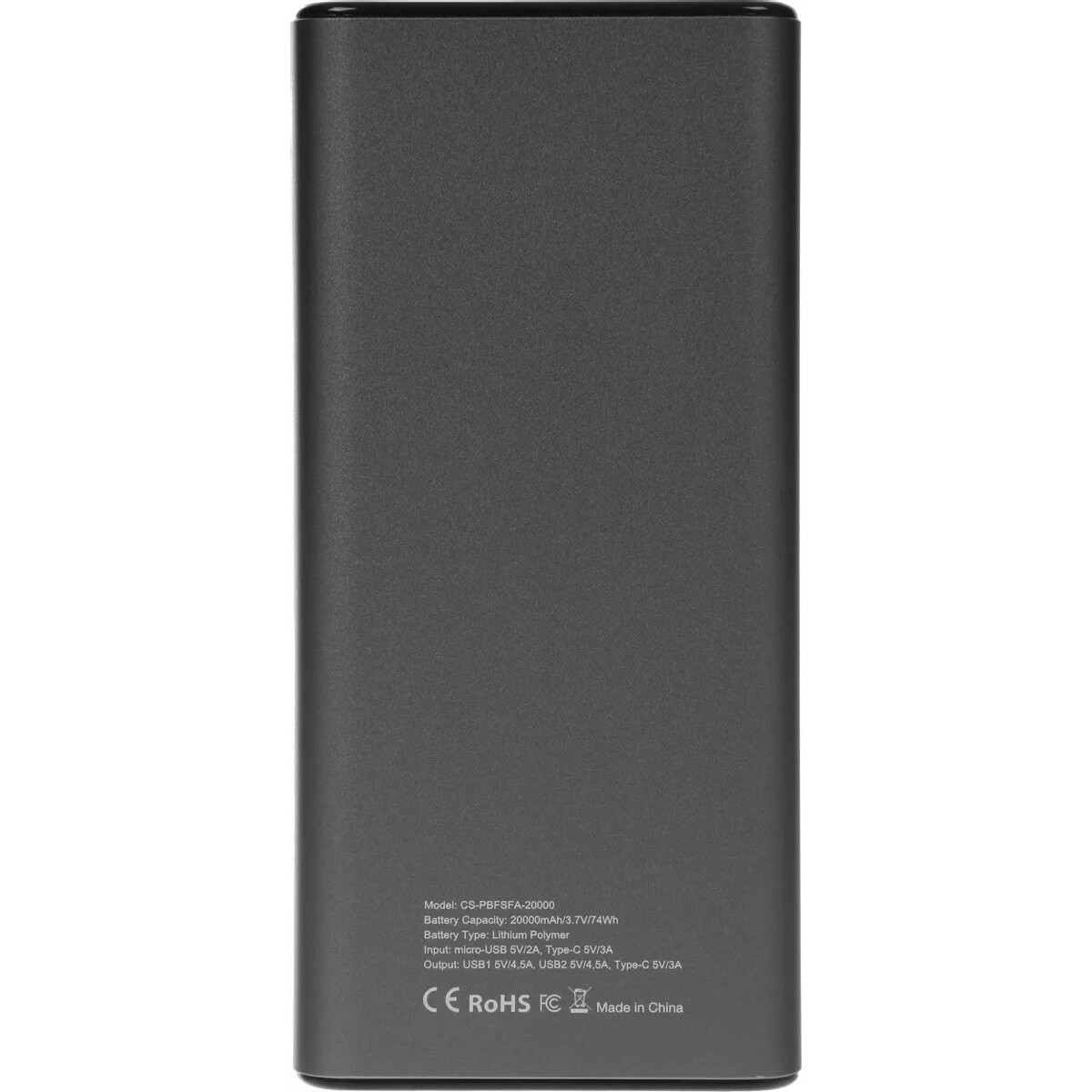 Внешний аккумулятор Cactus CS-PBFSFA-20000 20000mAh (Цвет: Gray)