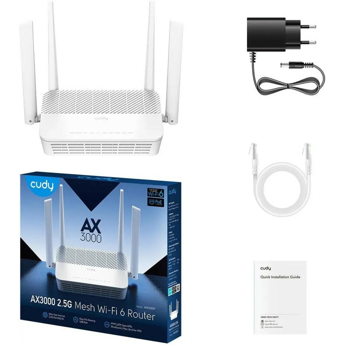 Wi-Fi роутер Cudy WR3000P
