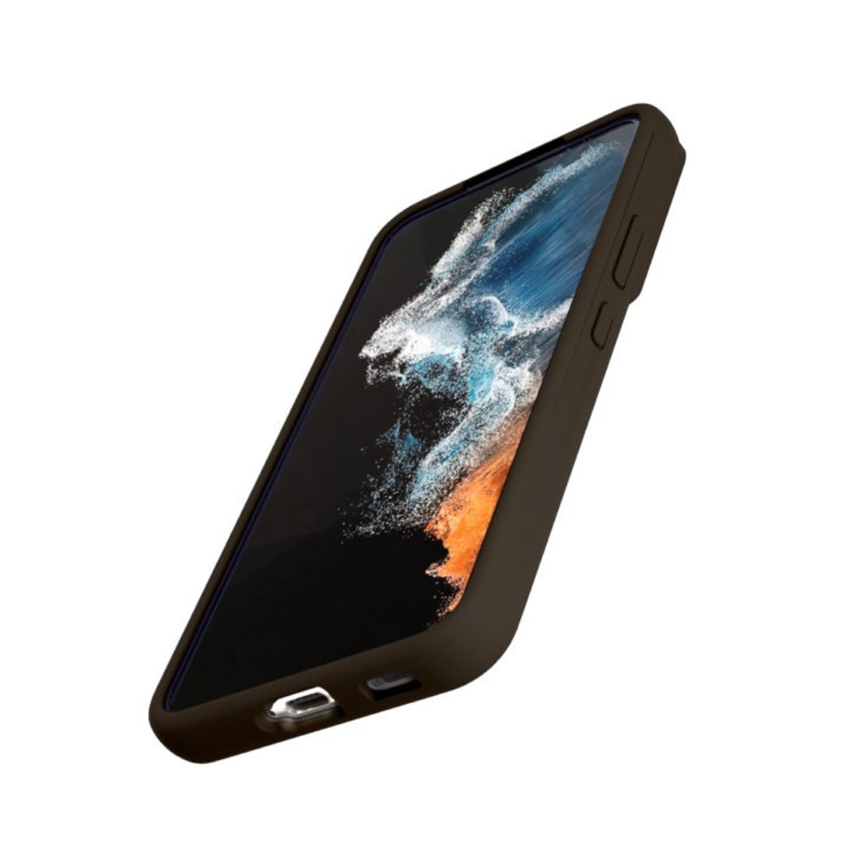 Чехол-накладка VLP Liquid Silicone Сase Antistatic для смартфона Samsung Galaxy S22 (Цвет: Black)