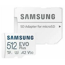Карта памяти microSDXC Samsung EVO Plus MB-MC512KA Class 10 512Gb  (Цвет: White)