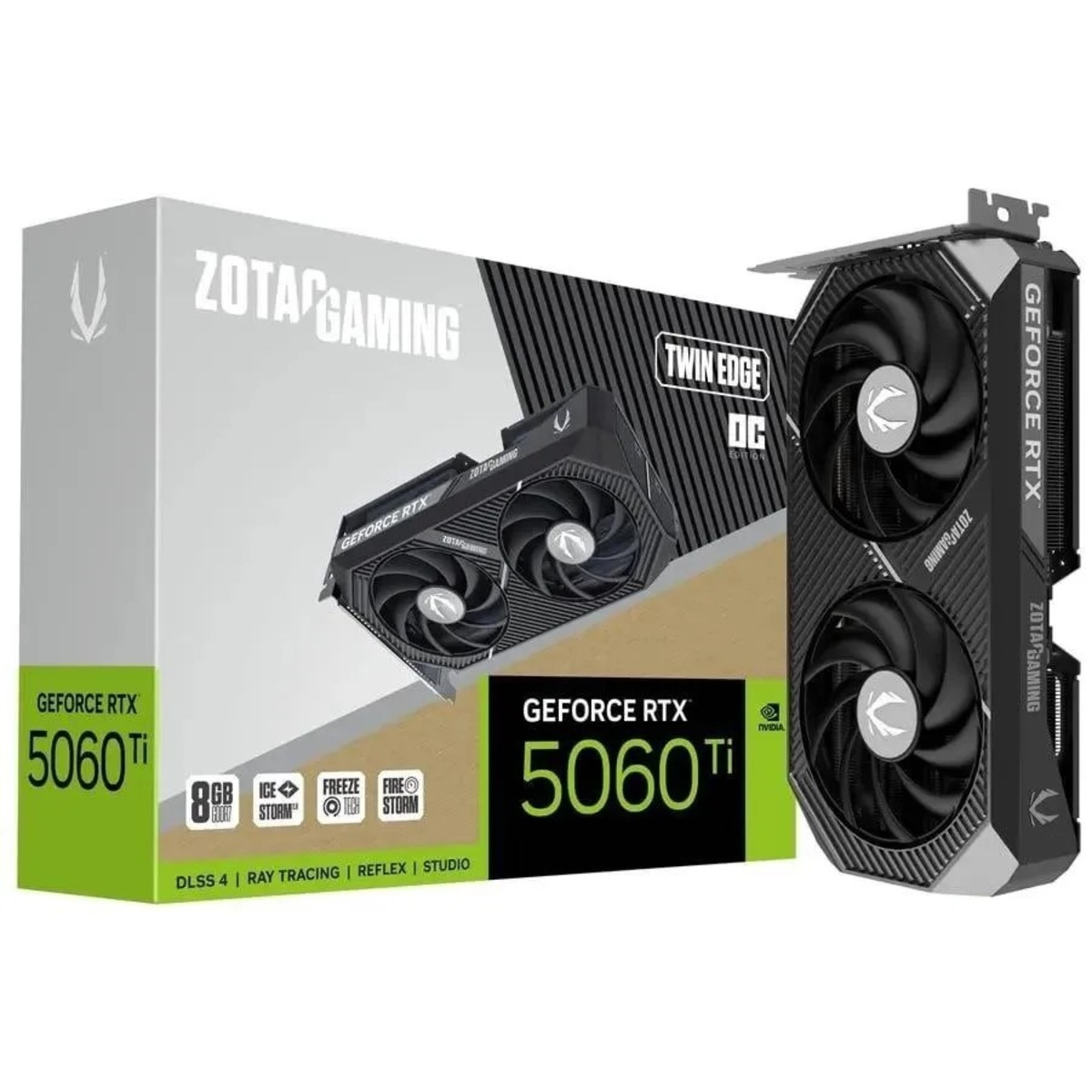 Видеокарта Zotac GeForce RTX 5060TI TWIN EDGE OC 8Gb (ZT-B50610H-10M)