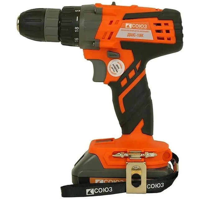 Дрель-шуруповерт Союз ДШС-18К (Цвет: Orange / Black) Дрель-шуруповерт Союз ДШС-18К (Цвет: Orange / Black)