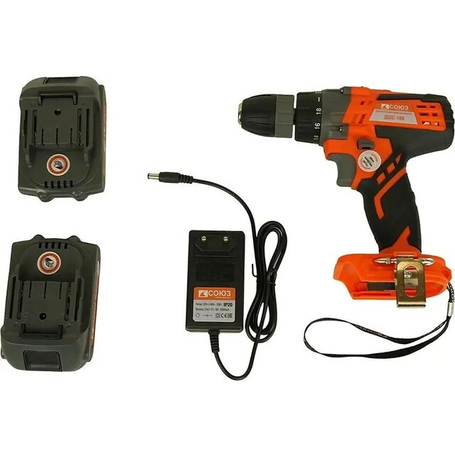 Дрель-шуруповерт Союз ДШС-18К (Цвет: Orange / Black) Дрель-шуруповерт Союз ДШС-18К (Цвет: Orange / Black)