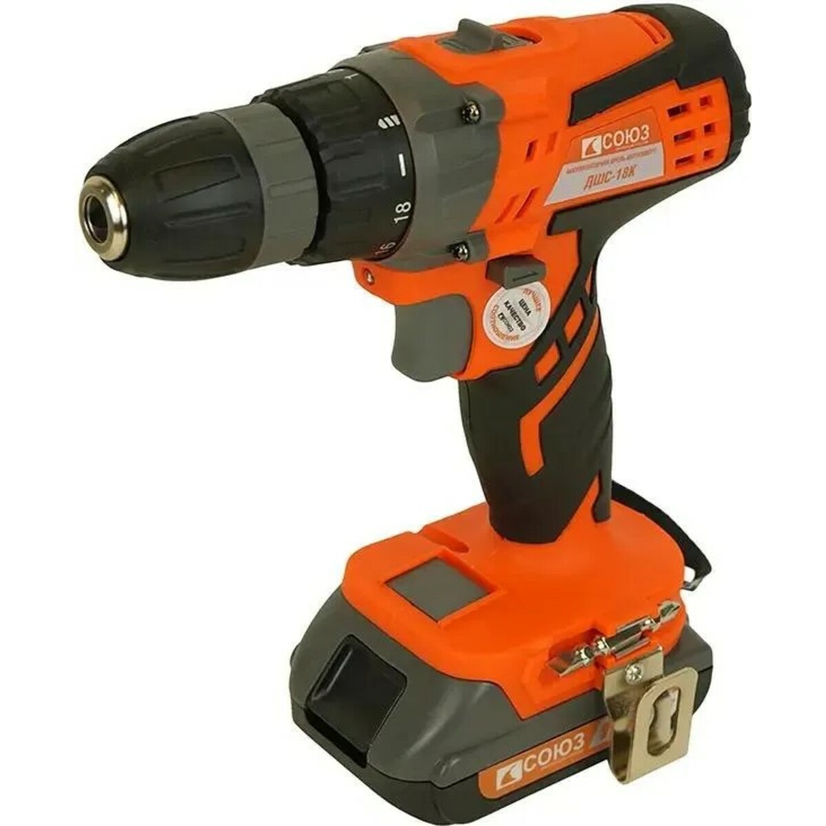 Дрель-шуруповерт Союз ДШС-18К (Цвет: Orange/Black)