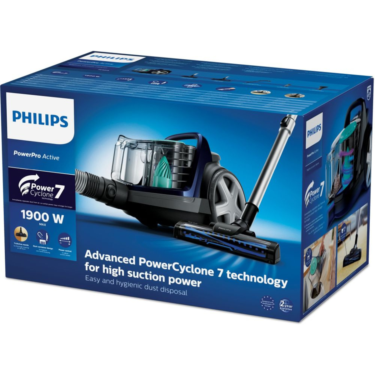 Пылесос Philips PowerPro Active FC9573 / 01 (Цвет: Black)