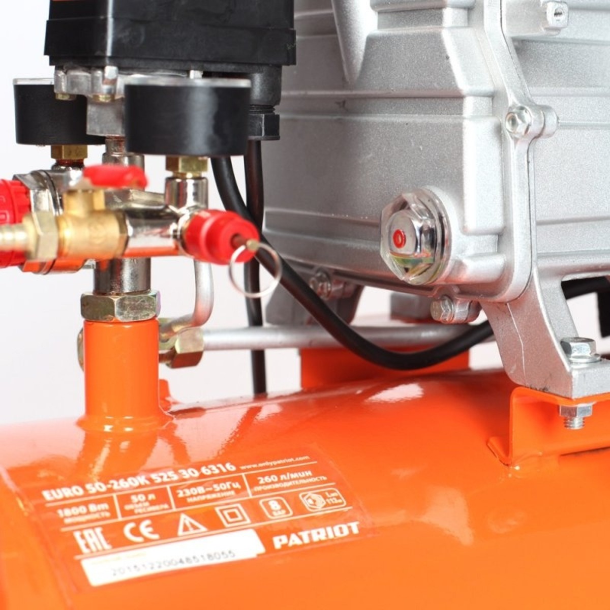 Компрессор поршневой Patriot EURO 50-260K (Цвет: Orange/Black)