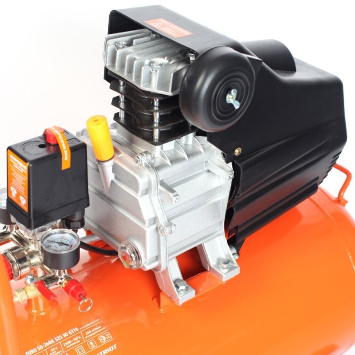 Компрессор поршневой Patriot EURO 50-260K (Цвет: Orange/Black)