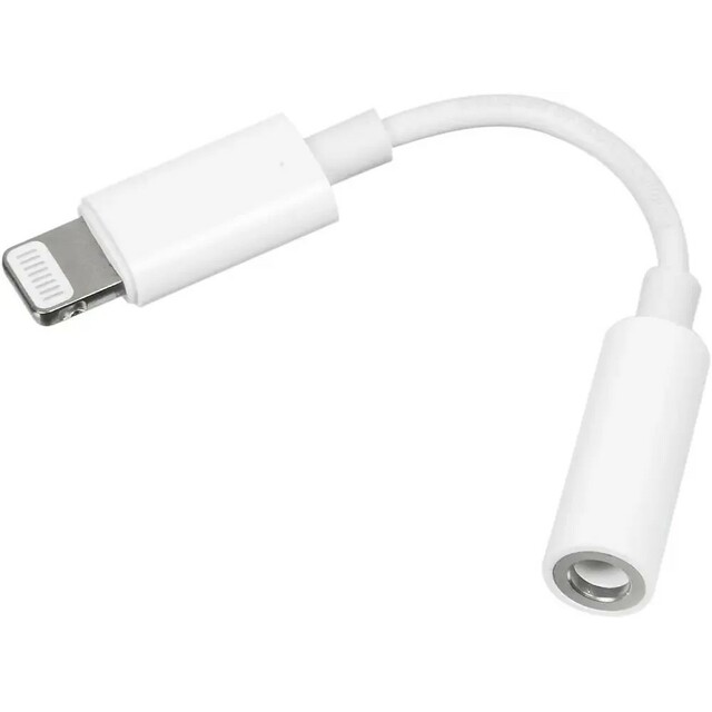 Адаптер Apple Lightning to Headphone Jack, белый