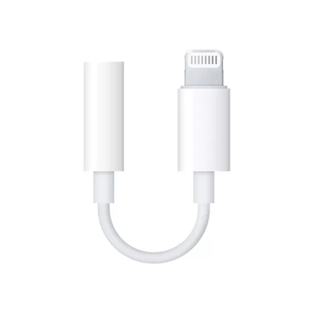 Адаптер Apple Lightning to Headphone Jack, белый