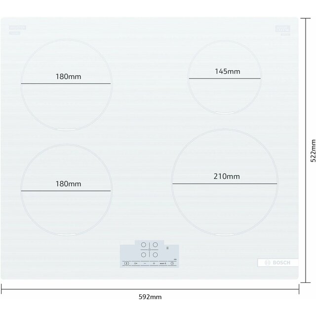 Варочная панель Bosch Serie 6 PUE612BB1E, белый