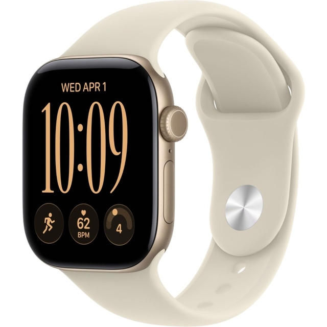 Умные часы Apple Watch Series 12 46mm Aluminium Case with Sport Band S / M (Цвет: Light Gold / Sand)