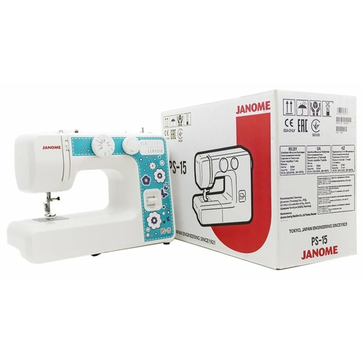 Швейная машина Janome PS-15 (Цвет: White/Blue)