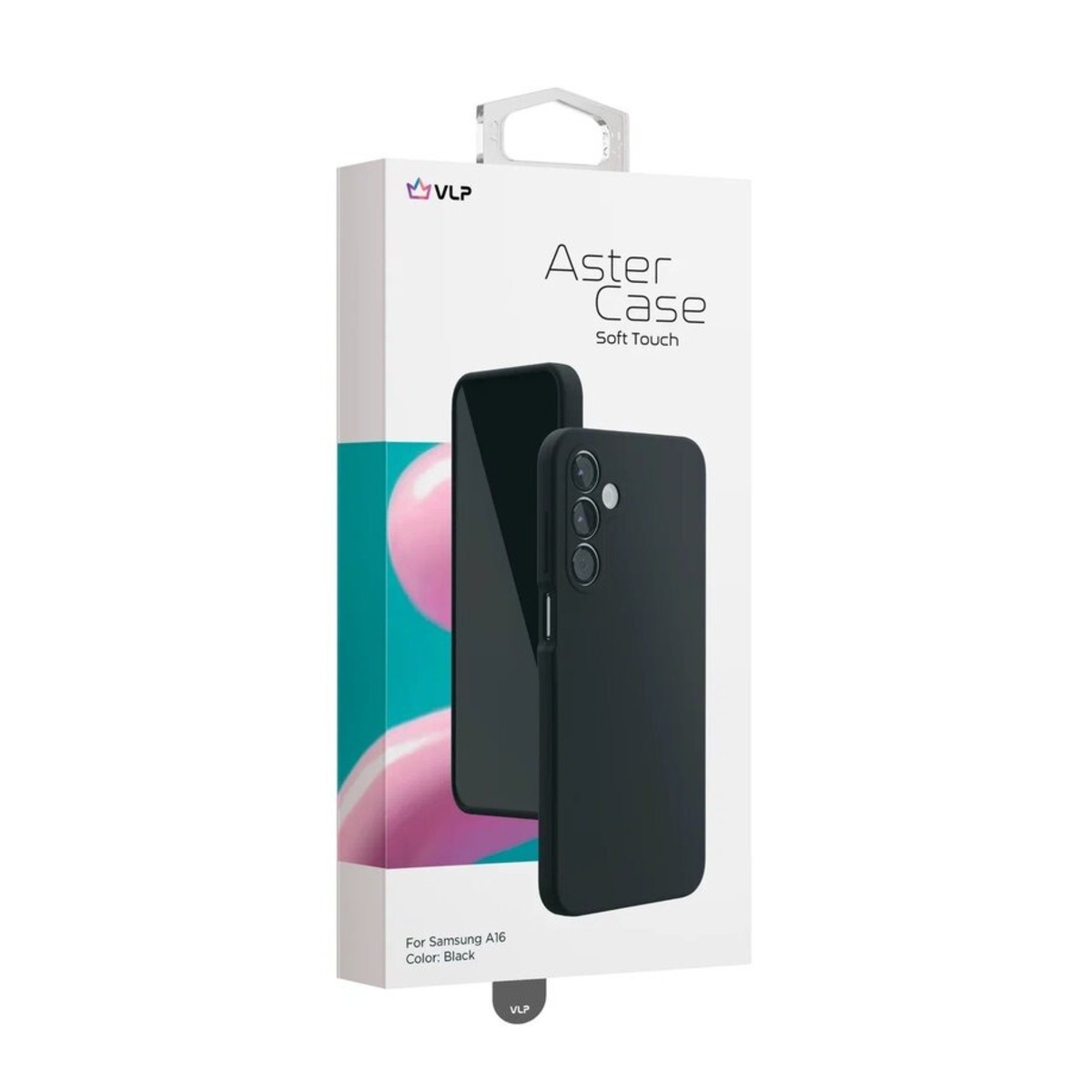 Чехол-накладка VLP Aster Case для смартфона Samsung Galaxy A16 (Цвет: Black)