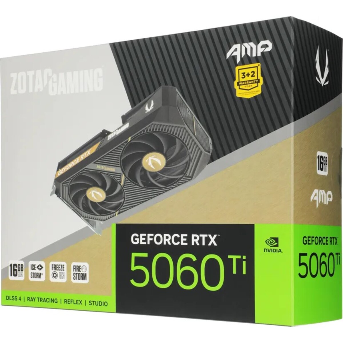 Видеокарта Zotac GeForce RTX 5060TI AMP 16Gb (ZT-B50620F-10M)