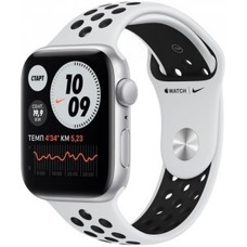 Умные часы Apple Watch SE 44mm Aluminum Case with Nike Sport Band (Цвет: Platinum/Black)