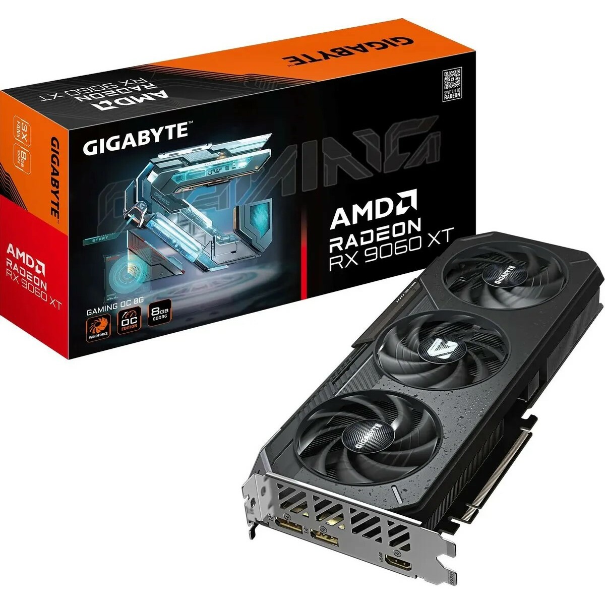 Видеокарта GIGABYTE Radeon RX 9060 XT GAMING OC 8G (GV-R9060XTGAMING OC-8GD 1.0)