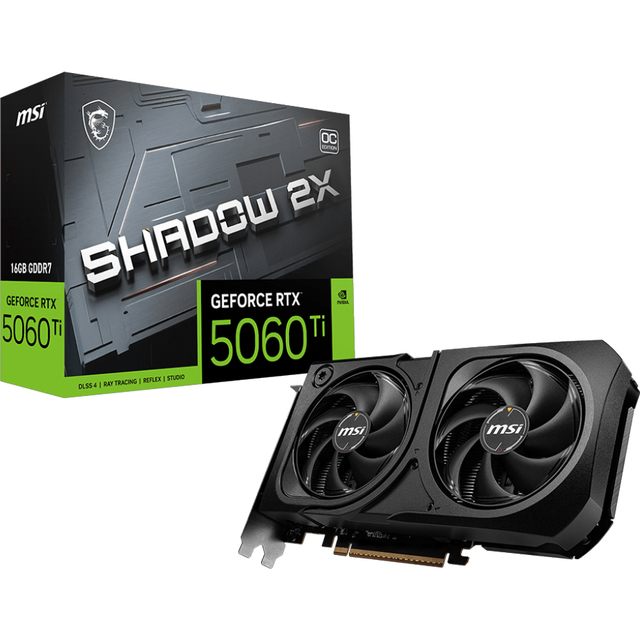 Видеокарта MSI GeForce RTX 5060 Ti 16G SHADOW 2X OC PLUS (912-V535-003)