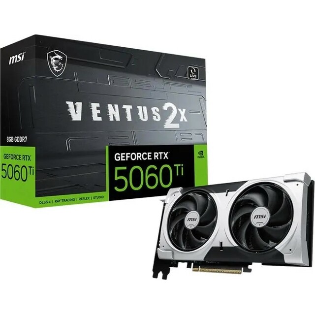 Видеокарта MSI GeForce RTX 5060 Ti 8G VENTUS 2X PLUS